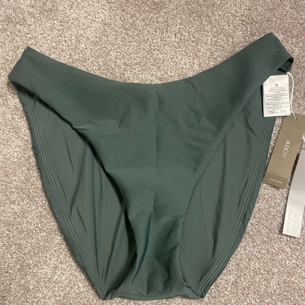 J. Crew Classic Sculpt Bikini Bottom in Green
